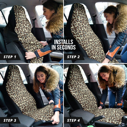 Leopard Gray Skin Car Seat Covers