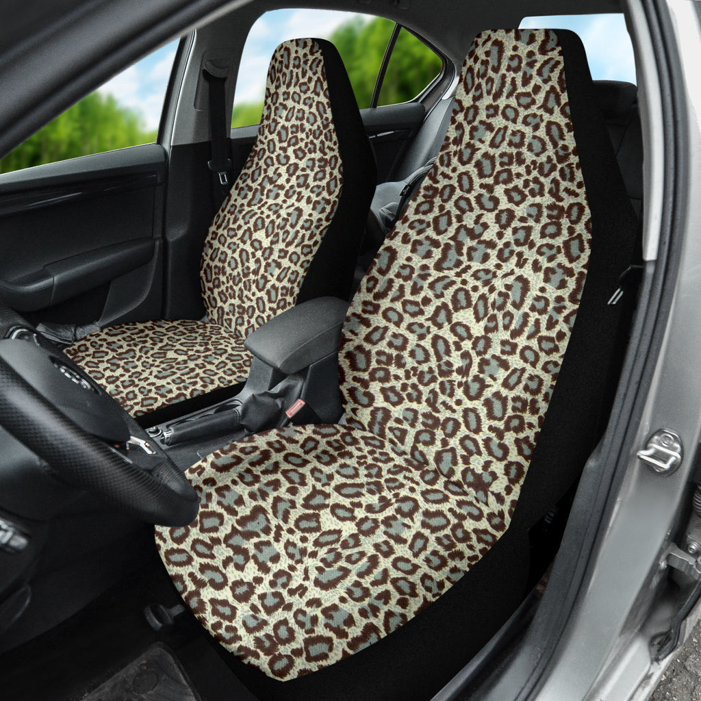 Leopard Gray Skin Car Seat Covers