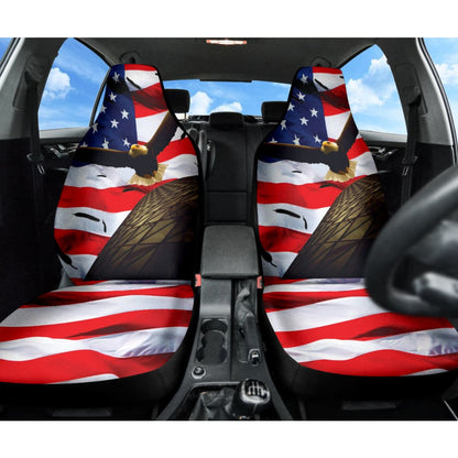 Eagle Fly American Flag Day Car Seat Covers Amazing