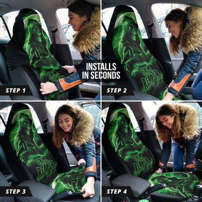 Skull Gothic Horror Grim Reaper Skull Car Seat Covers
