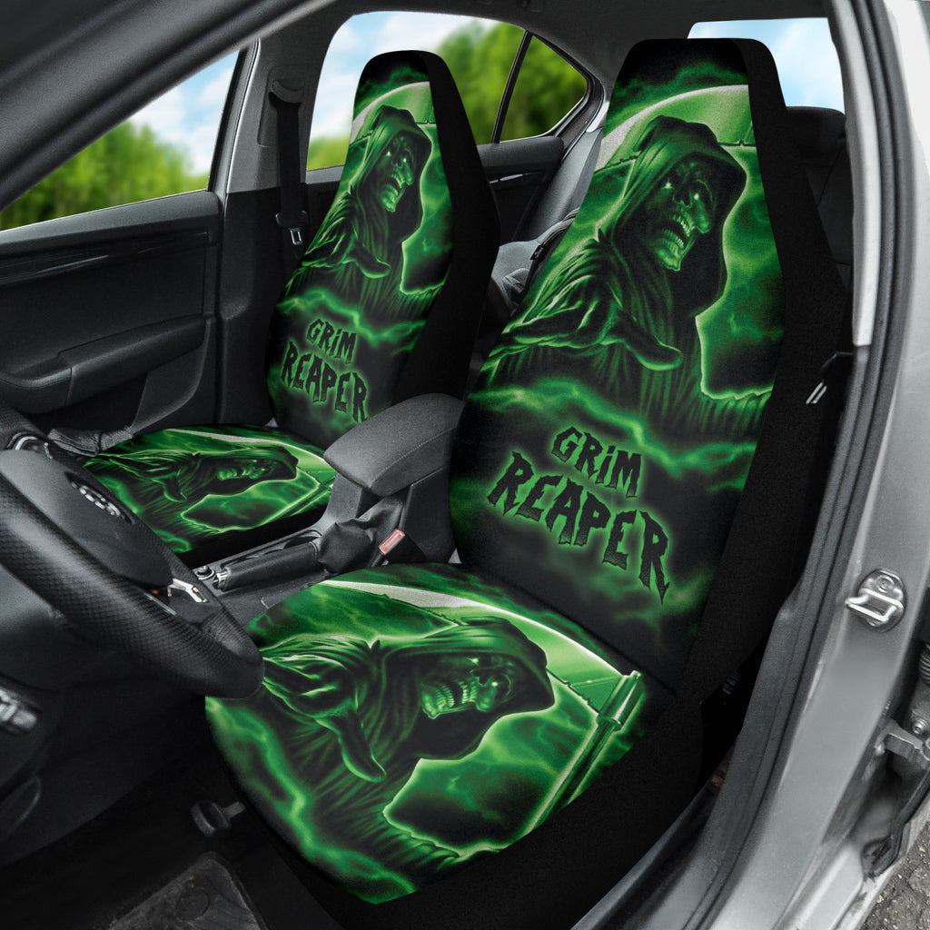 Skull Gothic Horror Grim Reaper Skull Car Seat Covers