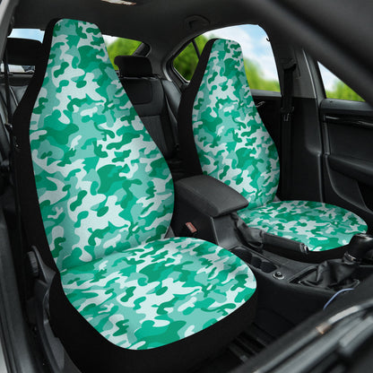 Cool Mint Green Camo Car Seat Covers