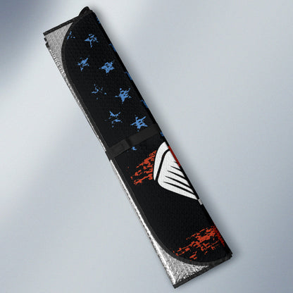 American Flag With Golf Club Car Auto Sun Shades