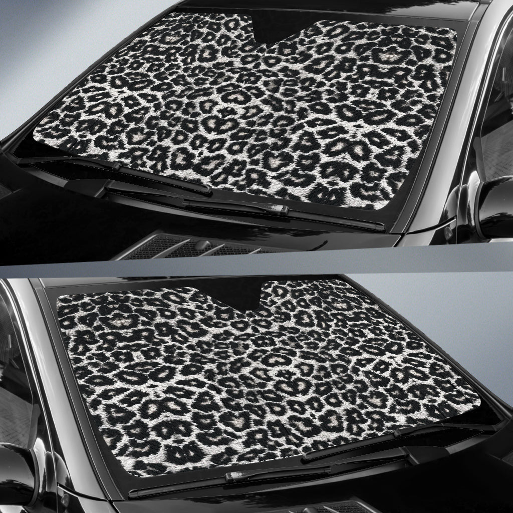 Leopard Black Skin Car Auto Sun Shades