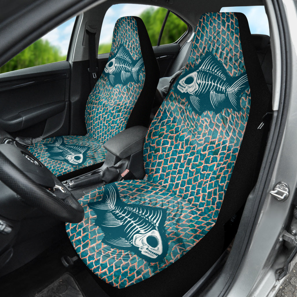 Fish Bone Art Fishing Car Seat Covers
