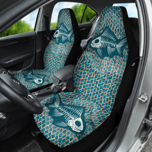 Fish Bone Art Fishing Car Seat Covers