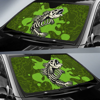 Fish Bone Poison Fishing Car Auto Sun Shades