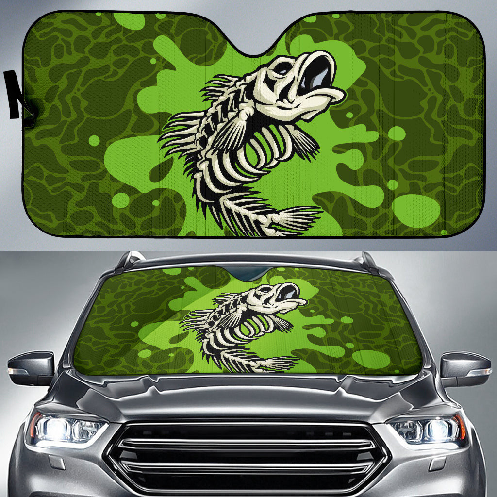 Fish Bone Poison Fishing Car Auto Sun Shades