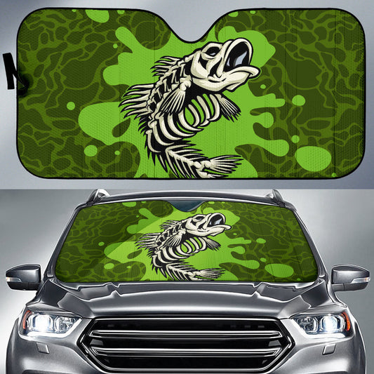 Fish Bone Poison Fishing Car Auto Sun Shades