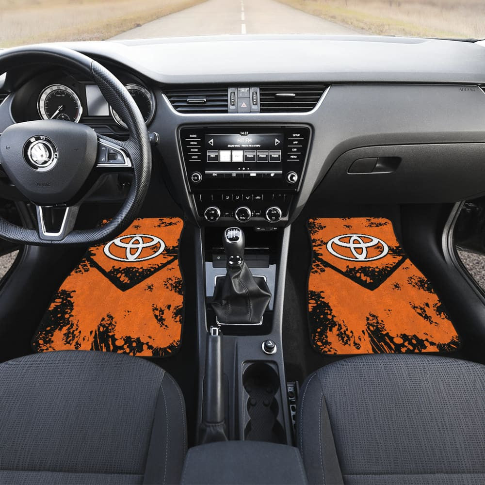 Orange And Black Toyota Amazing Style Car Floor Mats Custom