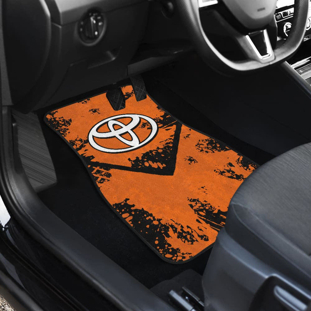 Orange And Black Toyota Amazing Style Car Floor Mats Custom