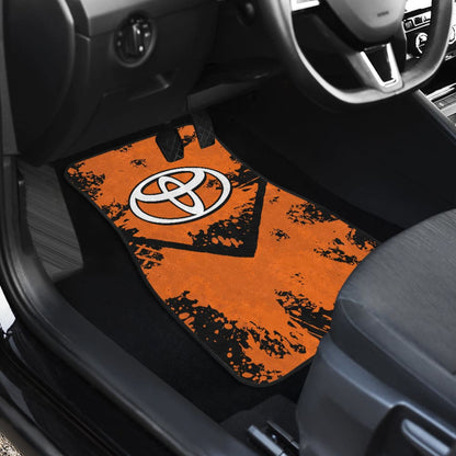 Orange And Black Toyota Amazing Style Car Floor Mats Custom