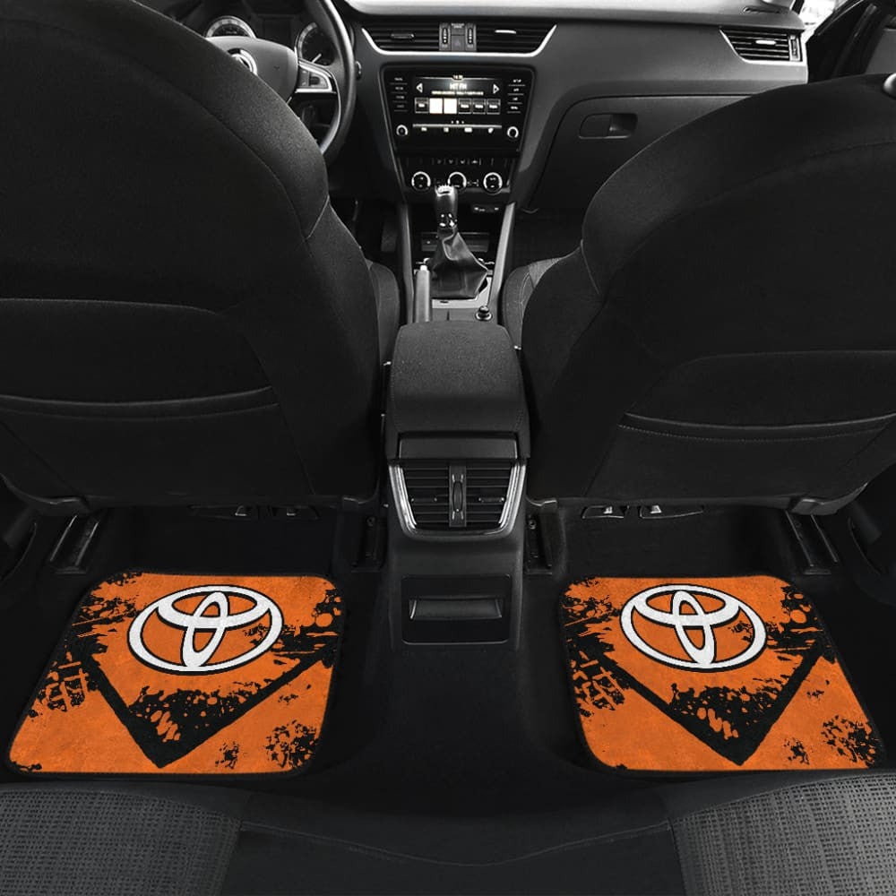 Orange And Black Toyota Amazing Style Car Floor Mats Custom