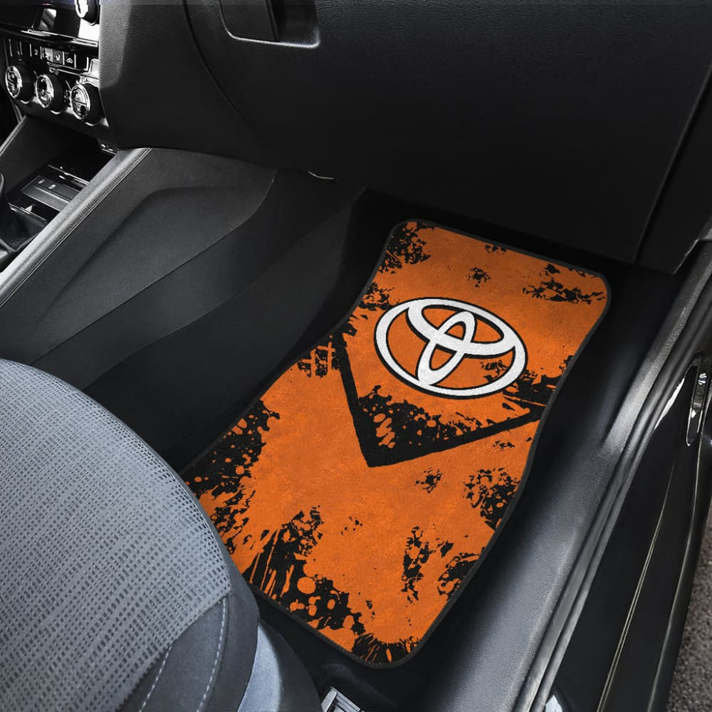 Orange And Black Toyota Amazing Style Car Floor Mats Custom