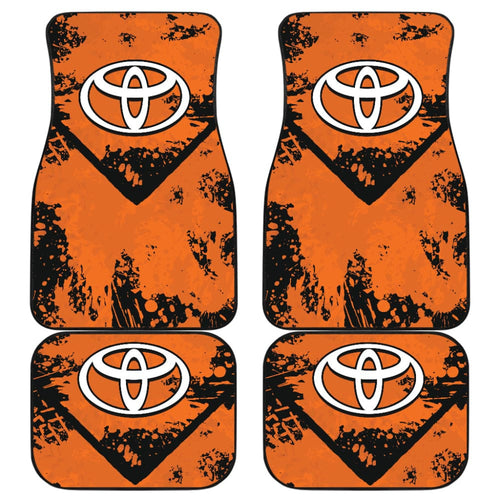Orange And Black Toyota Amazing Style Car Floor Mats Custom