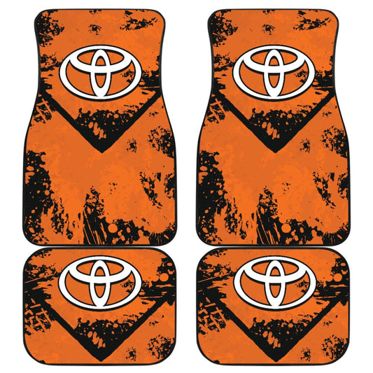 Orange And Black Toyota Amazing Style Car Floor Mats Custom