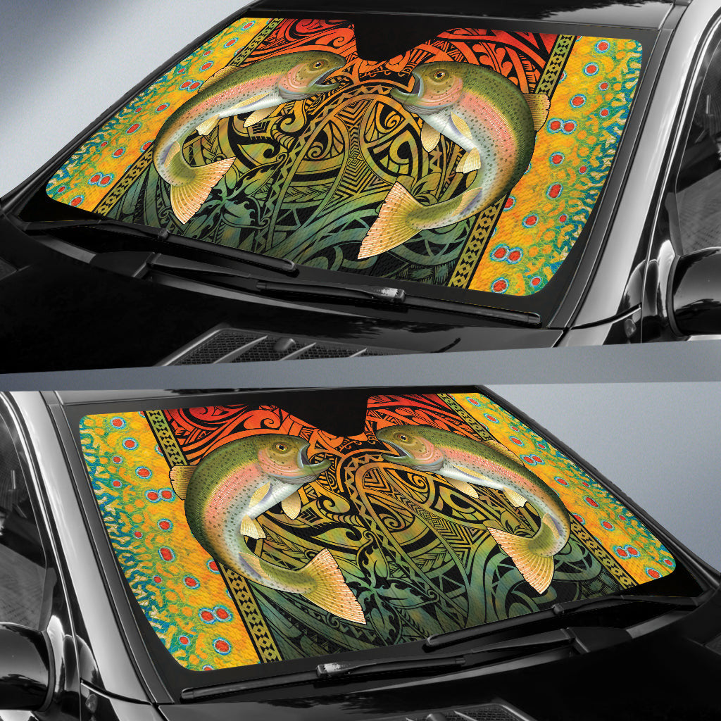 Amazing Gift Idea Trout Fish Colorful Pattern Car Auto Sun Shades