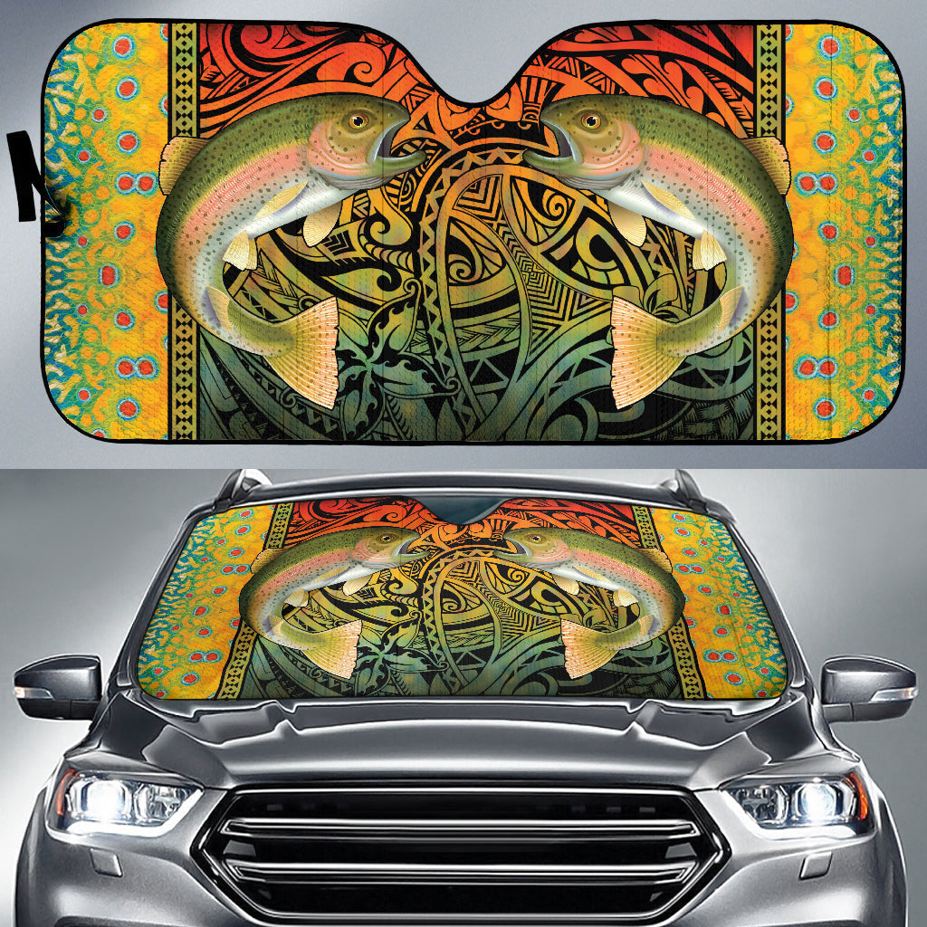 Amazing Gift Idea Trout Fish Colorful Pattern Car Auto Sun Shades