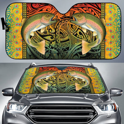 Amazing Gift Idea Trout Fish Colorful Pattern Car Auto Sun Shades