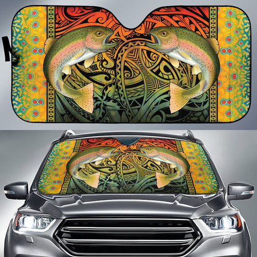 Amazing Gift Idea Trout Fish Colorful Pattern Car Auto Sun Shades