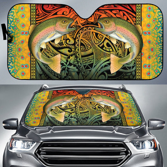 Amazing Gift Idea Trout Fish Colorful Pattern Car Auto Sun Shades