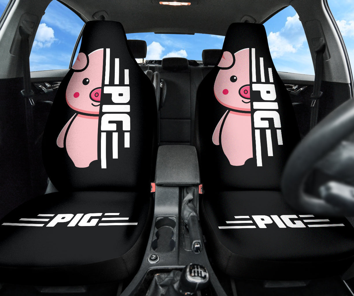 Cute Pig Print Car Seat Covers