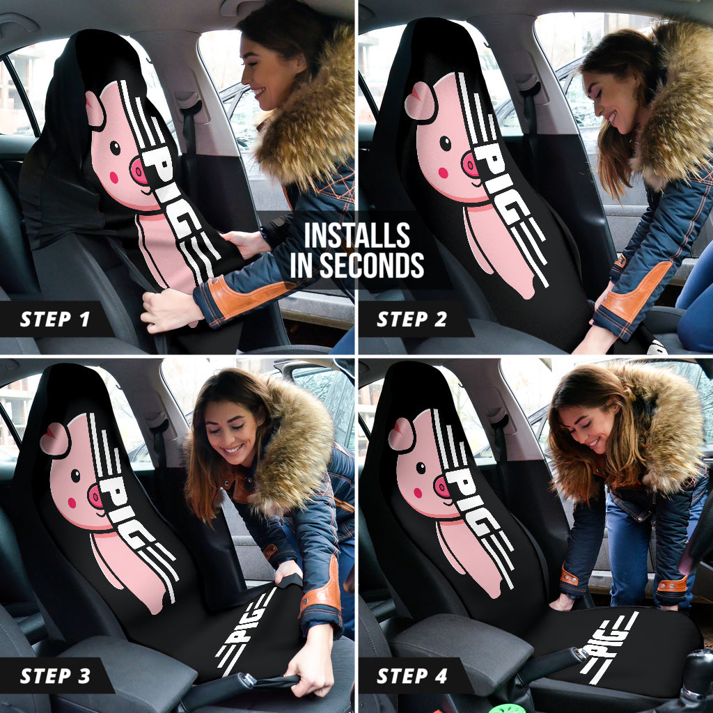 Cute Pig Print Car Seat Covers