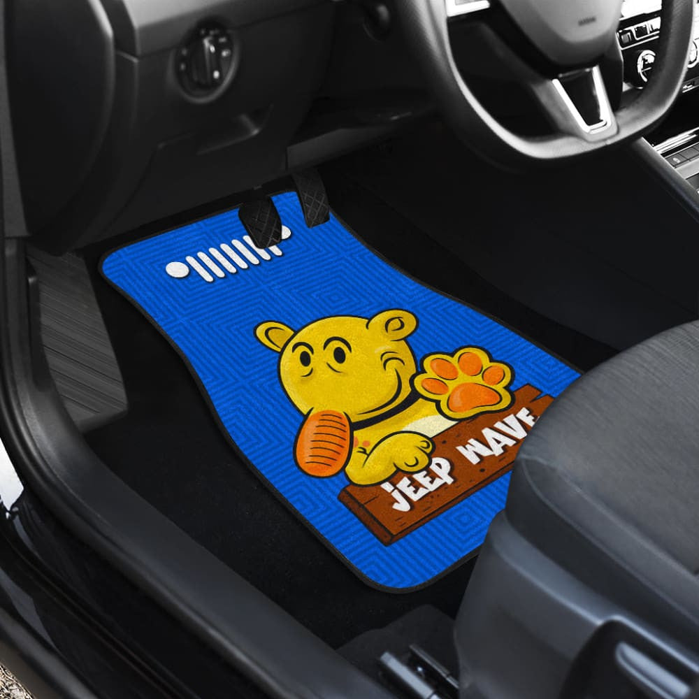 Jeep Girl Car Floor Mats Blue Pattern