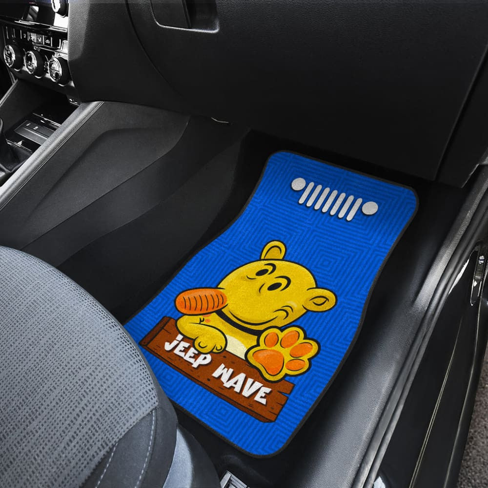 Jeep Girl Car Floor Mats Blue Pattern