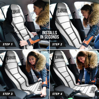 Camaro White Car Seat Covers
