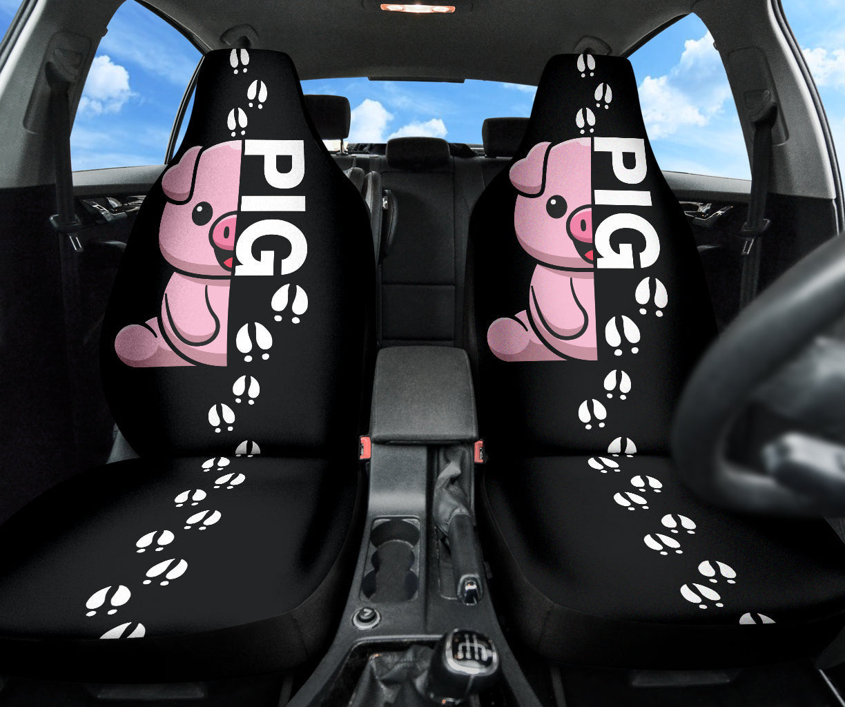Amazing Love Cute Pig Car Seat Covers