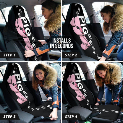 Amazing Love Cute Pig Car Seat Covers