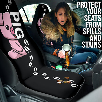 Amazing Love Cute Pig Car Seat Covers