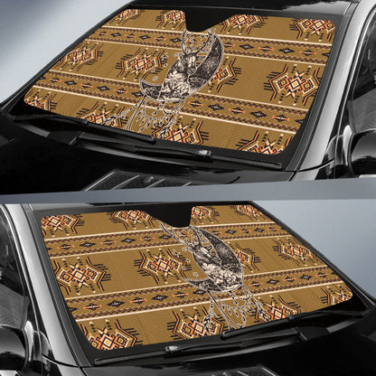 Deer Boho Seamless Car Auto Sun Shades