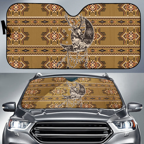 Deer Boho Seamless Car Auto Sun Shades
