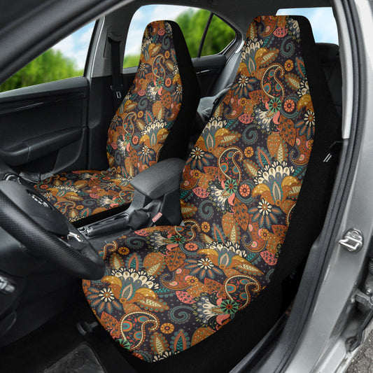Vintage Color Paisley Pattern Car Seat Covers