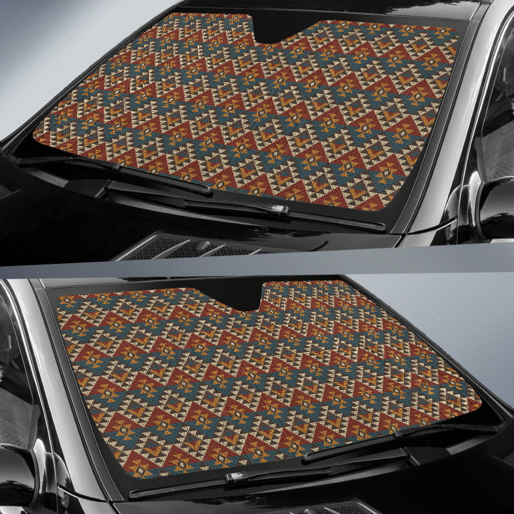 Colorful Boho Chic Bohemian Aztec Pattern Car Auto Sun Shades