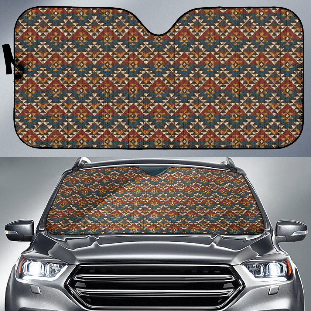 Colorful Boho Chic Bohemian Aztec Pattern Car Auto Sun Shades