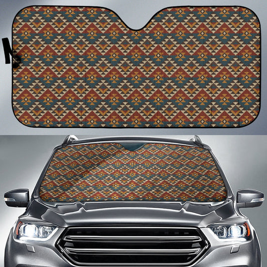 Colorful Boho Chic Bohemian Aztec Pattern Car Auto Sun Shades