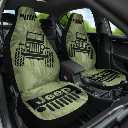 Jeep Offroad Drabolive Black Beach Palms Car Seat Covers Style