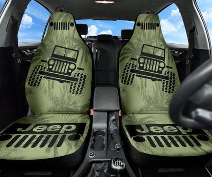 Jeep Offroad Drabolive Black Beach Palms Car Seat Covers Style