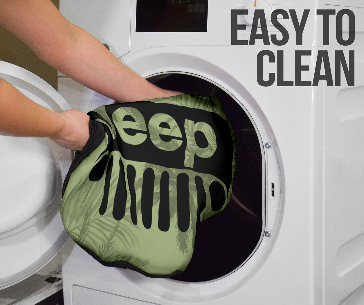 Jeep Offroad Drabolive Black Beach Palms Car Seat Covers Style