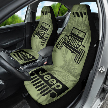 Jeep Offroad Drabolive Black Beach Palms Car Seat Covers Style