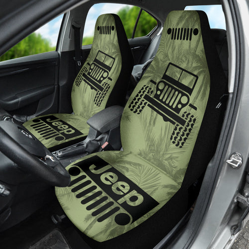 Jeep Offroad Drabolive Black Beach Palms Car Seat Covers Style