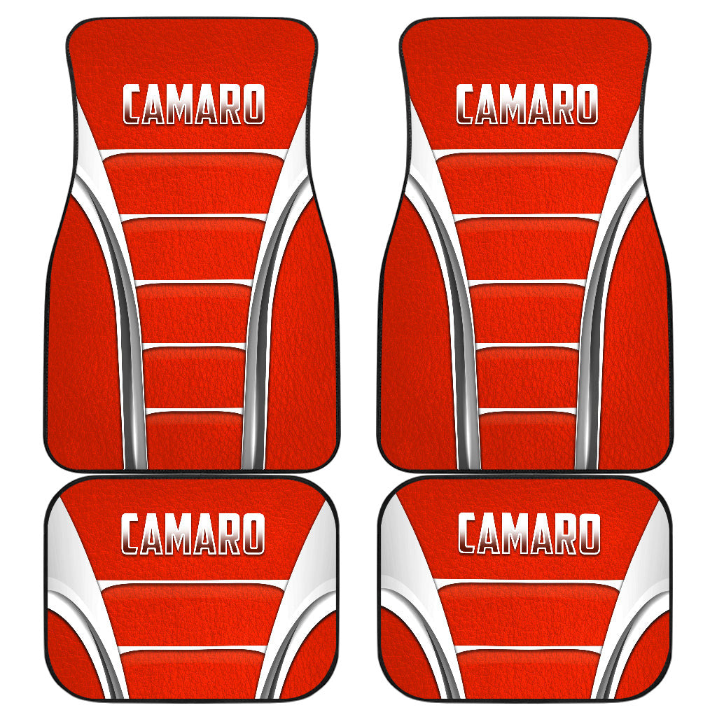 Camaro Red Style Car Floor Mats