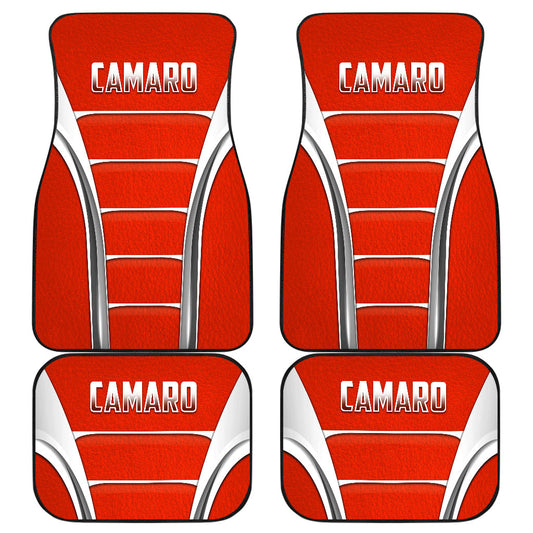 Camaro Red Style Car Floor Mats