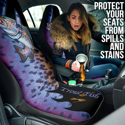 Trout Fish Hook Printing Car Seat Covers
