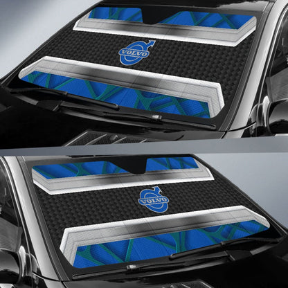 Amazing Volvo Blue Black Themed Printed Car Auto Sun Shades