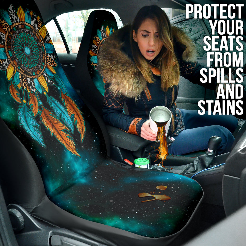 Print Dreamcatcher Sunflower Boho Universal Car Seat Covers