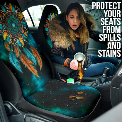 Print Dreamcatcher Sunflower Boho Universal Car Seat Covers